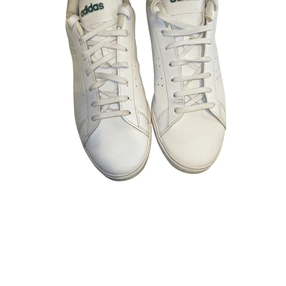 Adidas Advantage 2.0 Mens Casual Athletic Shoes Size 12 White Green Sneakers